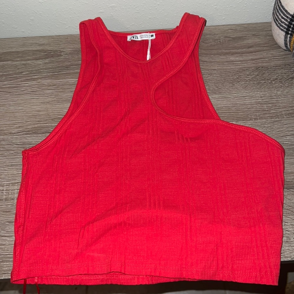Zara Asymmetrical Crop Top ❤️